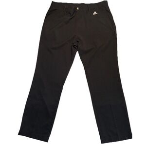 Adidas Golf Pants Mens Black Performance Stretch Flat Front 4 Pocket 36x30